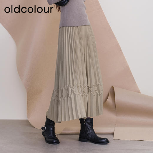oldcolour欧珂冬季新款高腰宽松时尚长裙女P450603A1 商品图2