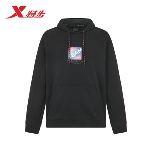 4.9折【自营】XTEP/特步  男连帽印花套头卫衣2023新款休闲运动长袖上衣 977329930339 商品图2