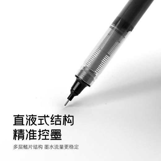 「20支！速干直液中性笔」速干中性笔大容量走珠笔黑色刷题笔办公签字笔文具 商品图3