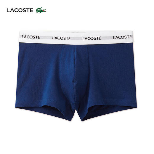 Lacoste法国鳄鱼男士新款时尚棉质舒适3条装平角裤内裤5H5150-10 商品图2