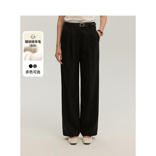 Teenie Weenie小熊简约休闲裤女冬季长裤TTTC248903Y 商品图0