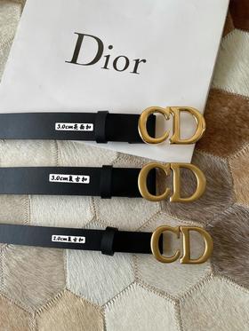 迪奥女款2.0cm/3.0cm腰带双面原版牛皮配CD标志性扣头复古扣/亮面扣（CB）