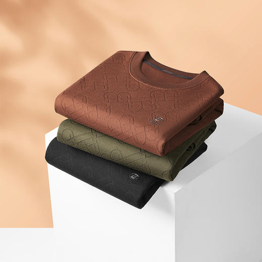 【新款DDP】大依优型大码卫衣长袖休闲加肥加大男士胖子大码内搭上衣打底显瘦 商品图2