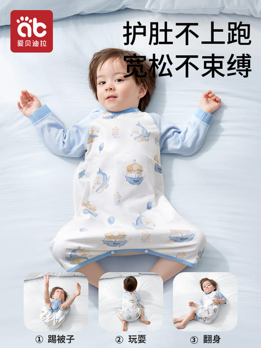 宝宝睡衣春秋款2024新款秋冬季男童女童儿童连体纯棉婴儿睡袋 商品图2