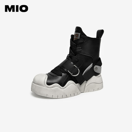 MIO米奥冬季酷趣熔岩厚底高帮鞋小众设计靴子百搭休闲鞋子女M245695353 商品图0