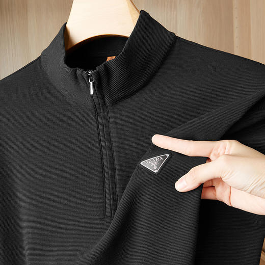 【新款DDP】大依优型大码立领拉链长袖卫衣加肥加大肥佬休闲宽松透气上衣打底男士胖子 商品图2