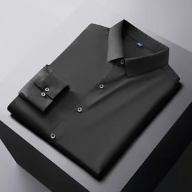 【新款DDY】大依优型大码长袖衬衫加肥加大男装弹力免烫大号大码衬衣男士胖子上衣