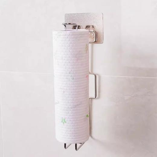 【清仓特惠4.5折】奇丽屋免打孔强力粘钩多用途挂钩毛巾架壁挂式直横两用厨房纸巾架【不支持补差，非质量问题不退不换】S 商品图1