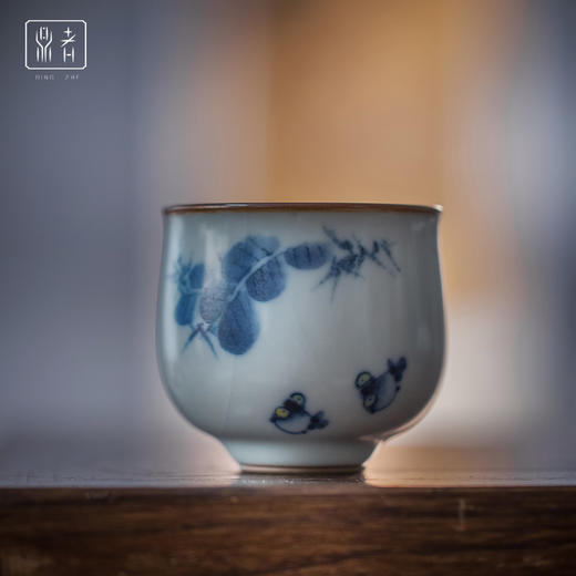 问鼎鼎者青花梨雪杯(芭蕉小鱼)梨雪杯(荷花)（缺货） 商品图0