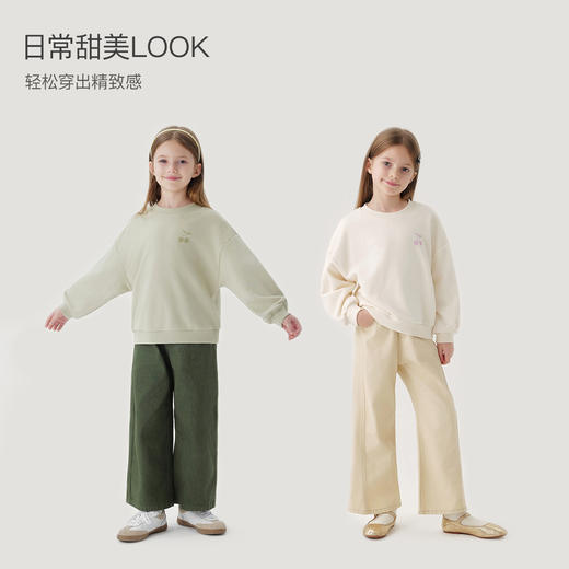 马克珍妮女童甜美活力宽松印花卫衣儿童超舒棉上衣秋装新款241090 商品图1