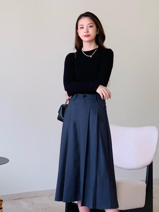 【百图lulu定制】【预售7天发】【双奶皮打底衫】Q弹 仿蛋白羊绒 圆领长袖 T恤 商品图2