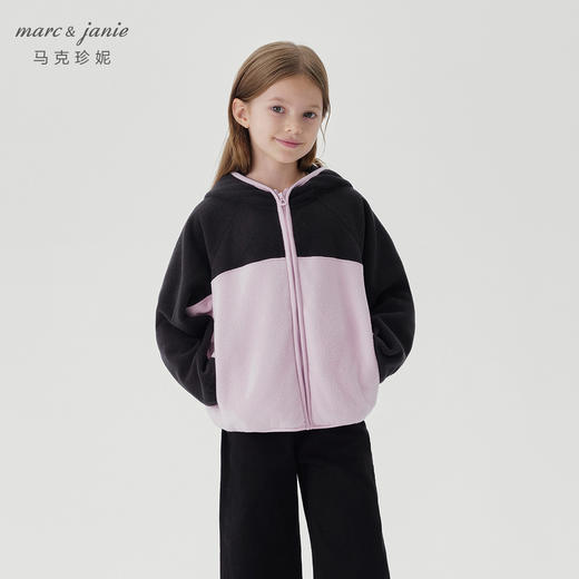 马克珍妮男女童山系户外拼色摇粒绒外套儿童2024年秋装新款241130 商品图1