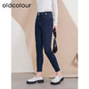 oldcolour欧珂新款高腰修身直筒水洗牛仔长裤女P441103A1 商品缩略图2