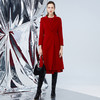 EITIE爱特爱冬季新款时尚复古通勤翻领大衣红色毛呢外套7614301 商品缩略图1