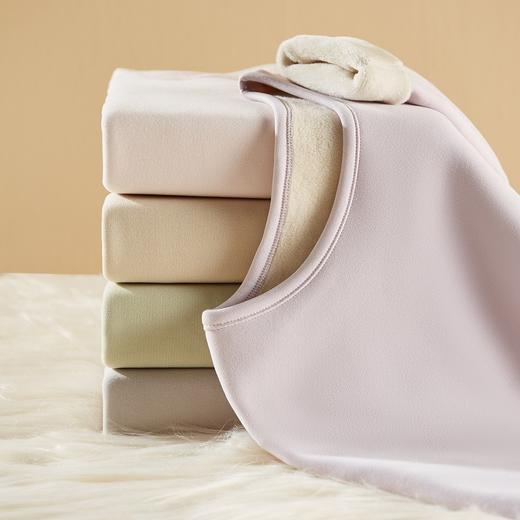 【桃内秋冬新品 巨厚考拉绒来袭！】升10°C 黑科技研制！巨保暖！女士保暖套装 羊毛蚕丝女士加绒加厚圆领(货号:K-709) 商品图1