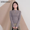 oldcolour欧珂新款时尚圆领长袖毛织套头衫女P450503A1 商品缩略图1