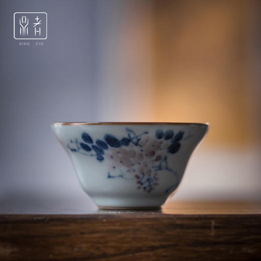 问鼎鼎者青花青墨杯（大）（小）（紫藤鸟）（缺货） 商品图1