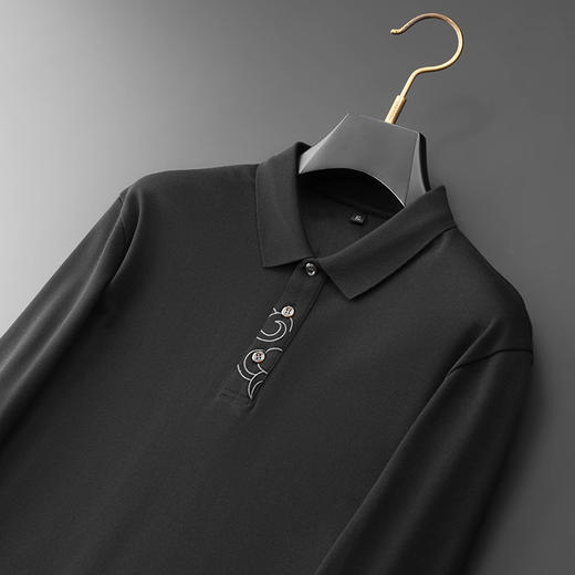 【新款DDA】大依优型大码长袖Polo衫翻领加肥加大肥佬休闲商务宽松透气上衣打底 商品图3