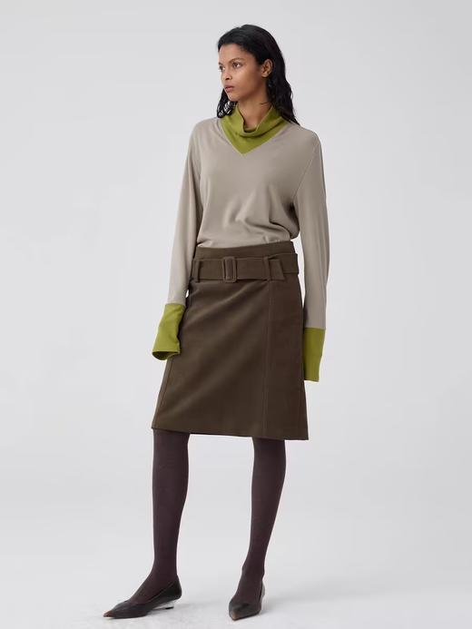 Simple Project/K24190/麂皮腰带半裙 商品图1