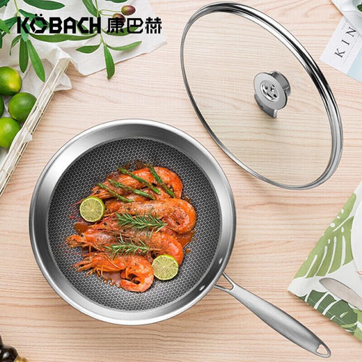 【小家电】康巴赫304不锈钢蜂窝炒锅CFC32A1 HF 商品图2