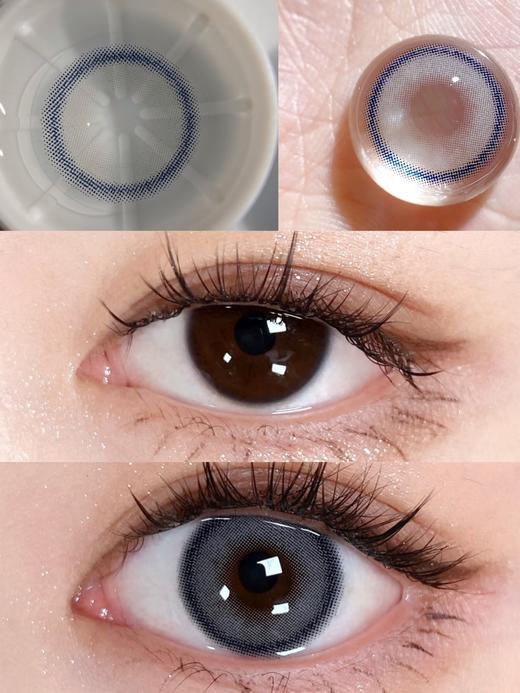 BAOMEICON·年抛  漫画蓝瞳 14.2  <封封同款>星河蓝烟熏妆！清冷高级！韩产0-800度<一副两片> 商品图1