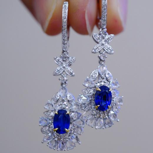 蓝宝石耳坠 1.2ct 商品图4