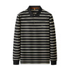 【新款DDP】大依优型大码条纹长袖Polo衫翻领男装加肥加大体恤大号上衣胖子弹力休闲商务 商品缩略图4
