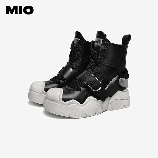 MIO米奥冬季酷趣熔岩厚底高帮鞋小众设计靴子百搭休闲鞋子女M245695353 商品图2