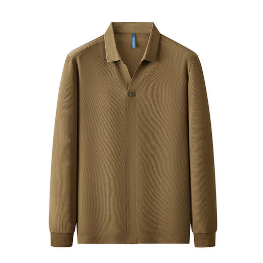 【封口款】【新款DDP】大依优型大码V领长袖卫衣翻领男装加肥加大体恤大号上衣胖子弹力休闲商务 商品图8