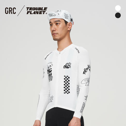 GRC桀骜无尽夏季新款麻烦星球联名印花长袖公路自行车骑行服男士 商品图4