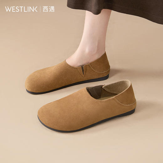 西遇一脚蹬勃肯鞋全包女款早春舒适软底奶奶鞋圆头平底单鞋D0047586 商品图2