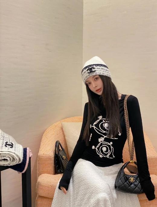 香奈儿24a高级手工坊系列，黑金流苏链条小hoboZP购入剖解1：1复刻，原厂zp方框标山羊皮（HH） 商品图12