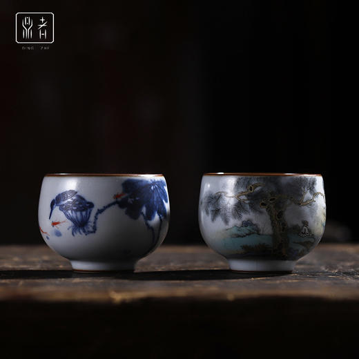 问鼎鼎者青花(白雪花花卉）（鸿运）(福报)(合欢)(竹报平安)（高士听泉）（鸟趣）（缠枝莲凤舞）（鱼藻纹）（缺货） 商品图0