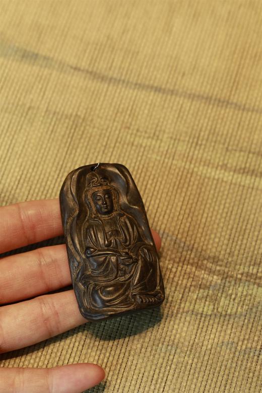 H003Y08°土沉木观音挂牌 商品图0