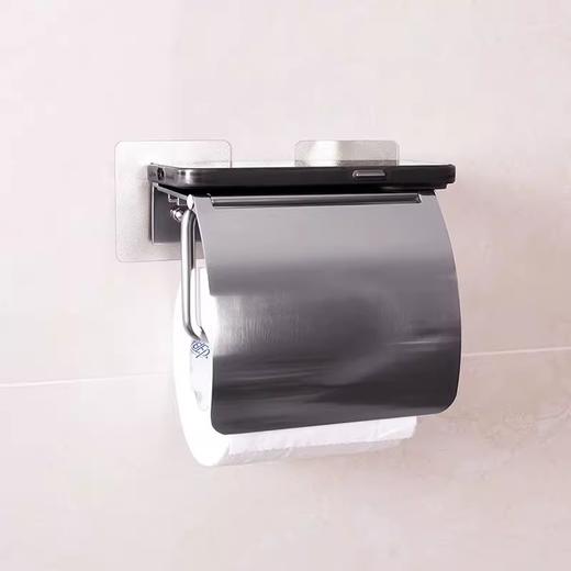 【清仓特惠4折，无货退款】奇丽屋卫生间纸巾架置物架壁挂式高级感防水免打孔无芯卷纸挂架【不支持补差，非质量问题不退不换】S 商品图2