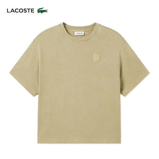 LACOSTE法国鳄鱼女装新款纯棉纯色宽松简约休闲短袖T恤TF4122-10 商品图0
