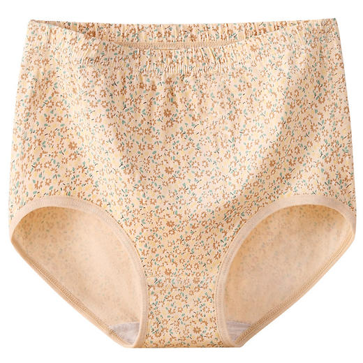 「3条装！数套组合」俞兆林女士内裤棉高腰收腹舒适大码内衣裤提花妈妈奶奶中老年人 商品图4