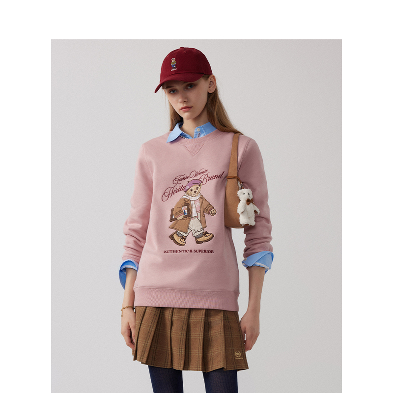 Teenie Weenie小熊卡通字母卫衣女冬季女卫衣TTMA244T02P
