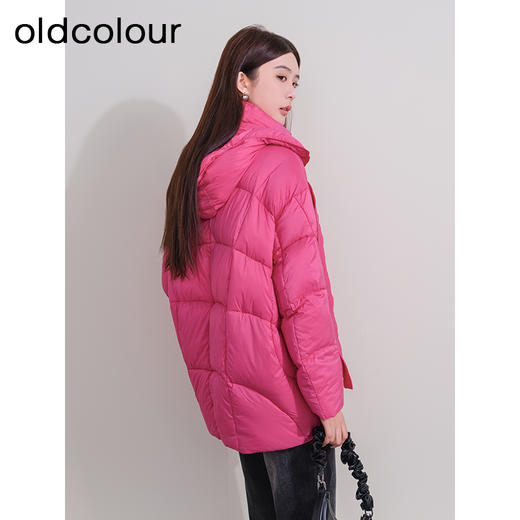 oldcolour欧珂冬季新款时尚短款长袖纯色中羽绒服女P460906A1 商品图4
