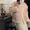 【粉色羊羔绒外套】短款冬季皮毛一体 冬季新款小个子韩系加厚小香风 商品缩略图0
