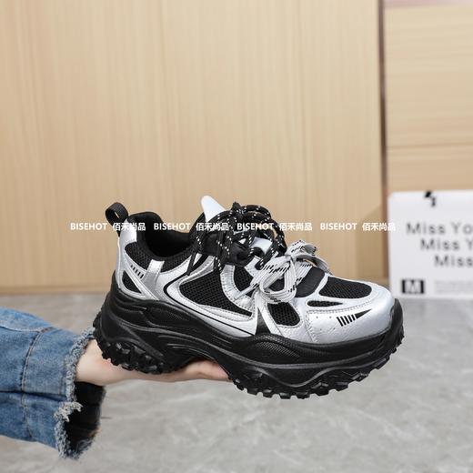 新品拼色厚底百搭显高女士老爹鞋253B43551（W） 商品图2