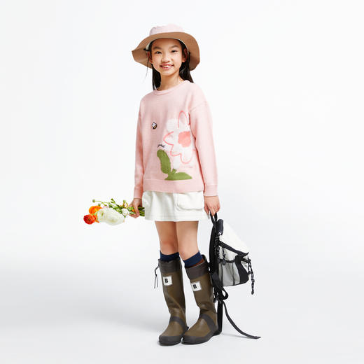 女童甜趣提花保暖毛衣安奈儿童装实体店同款AG434525 商品图3