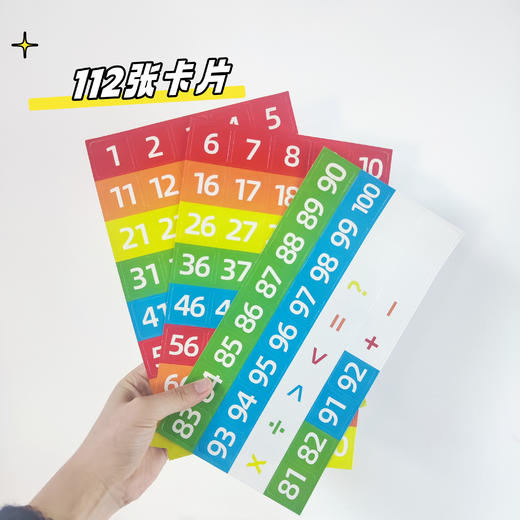 正版木博士蒙氏数学十档计算架 112张数字卡片 商品图2