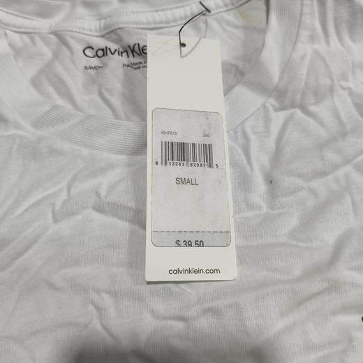 瑕疵Calvin Klein/CK 夏季男士LOGO纯棉舒适休闲圆领短袖T恤 商品图1