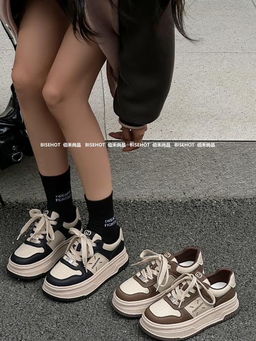 新品女士圆头厚底拼色休闲鞋431B43567（W） 商品图4