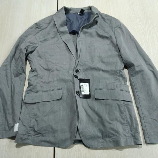 瑕疵 Hugo Boss 男士黑标纯色纯棉SLIM FIT商务休闲西装外套 商品图0