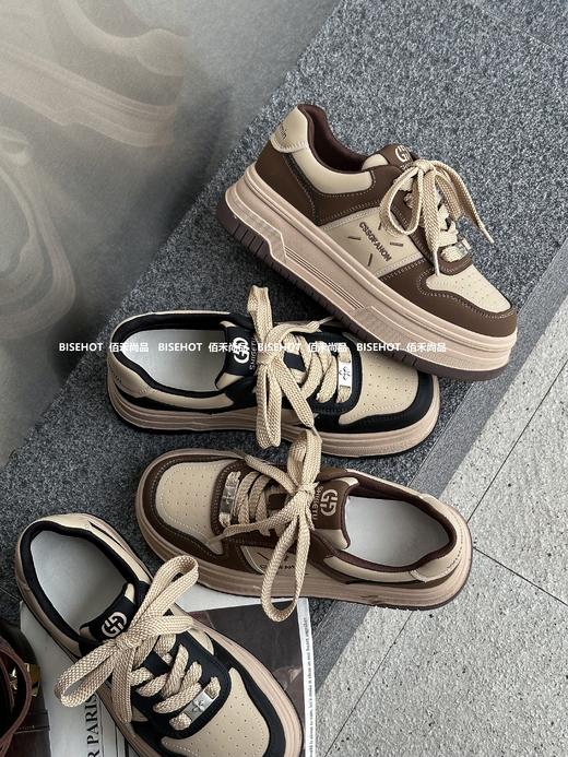 新品女士圆头厚底拼色休闲鞋431B43567（W） 商品图0