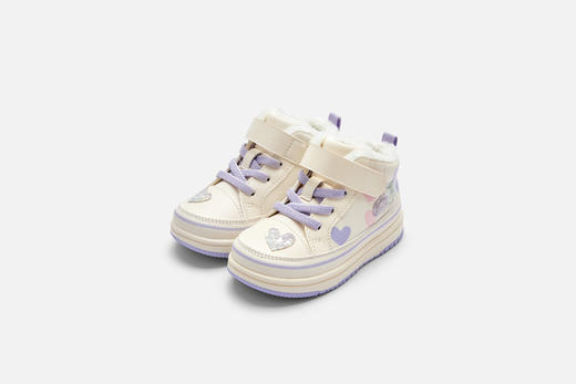 巴拉巴拉宝宝学步鞋男童女童高帮板鞋加绒新款冬季鞋子婴儿鞋 商品图4