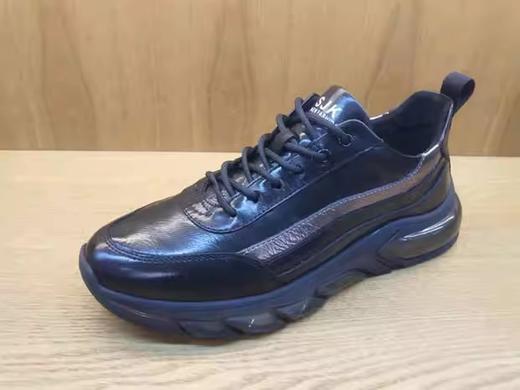 豪行真皮男鞋11385030春秋新款单鞋运动鞋厚底防滑爆款男运动皮鞋 商品图1