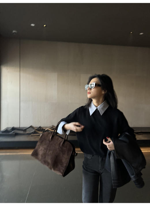 衬衫拼接气质毛衣 商品图5